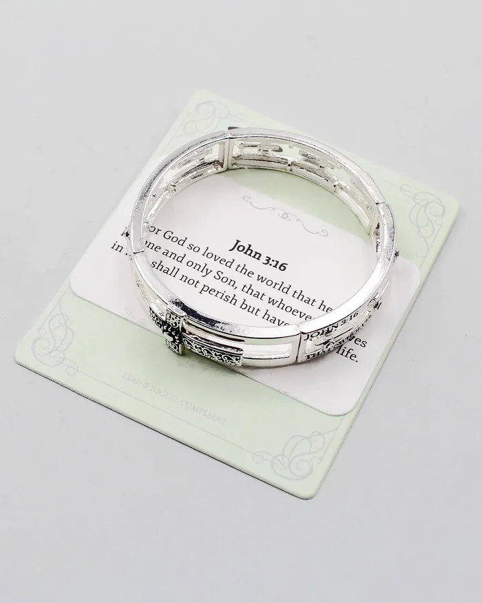 CHECK2024 Bracelets John 316 Stretch Bangle Bracelet with Charm CHECK2024 Bracelets John 316 Stretch Bangle Bracelet with Charm