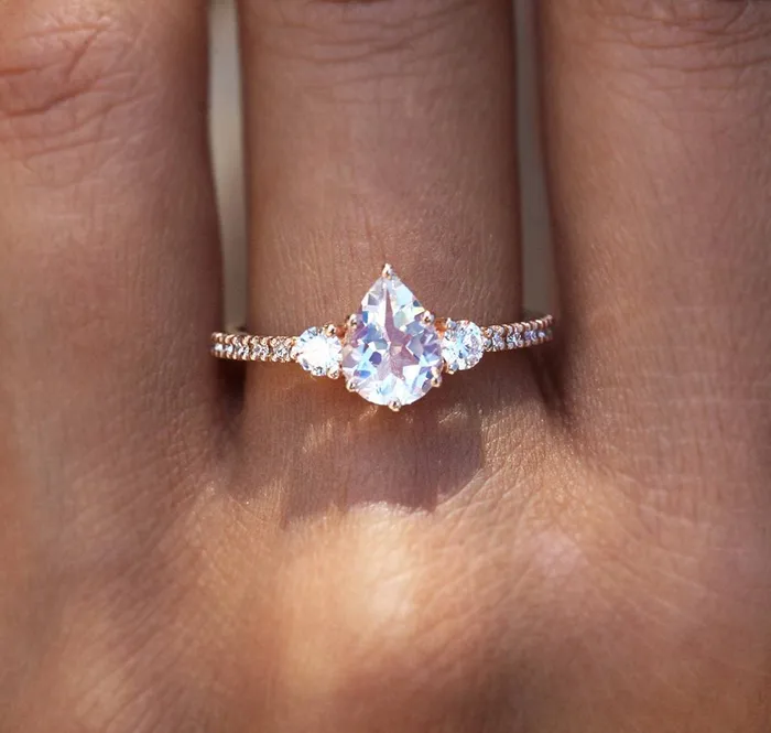 Claudia Pear Alexandrite Ring Capucinne Rings
