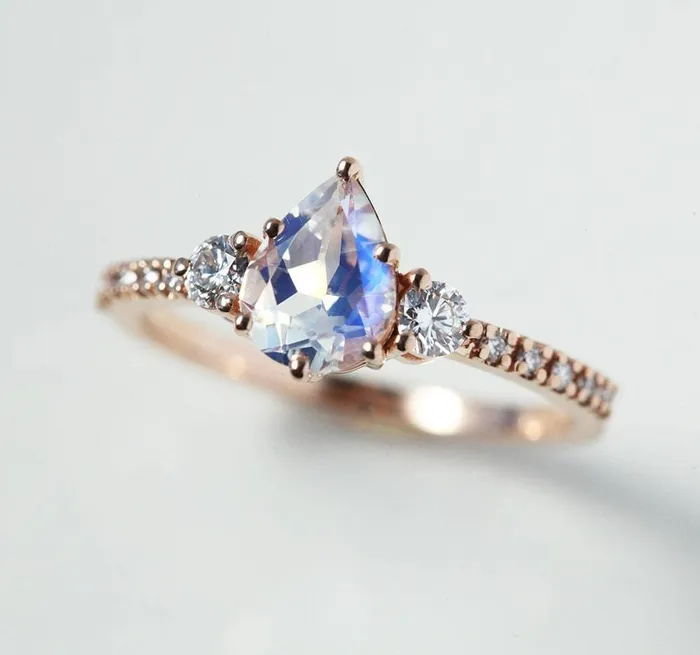 Claudia Pear Alexandrite Ring Capucinne Rings