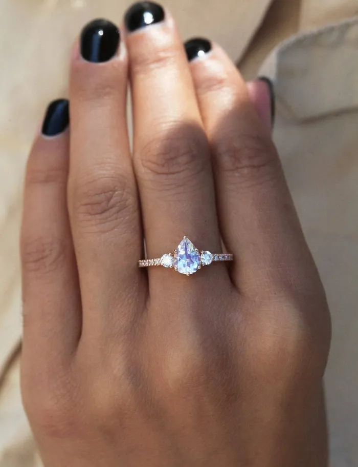 Claudia Pear Alexandrite Ring Capucinne Rings
