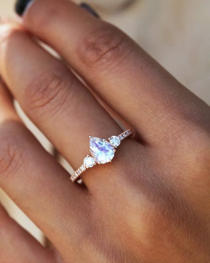 Claudia Pear Alexandrite Ring Capucinne Rings