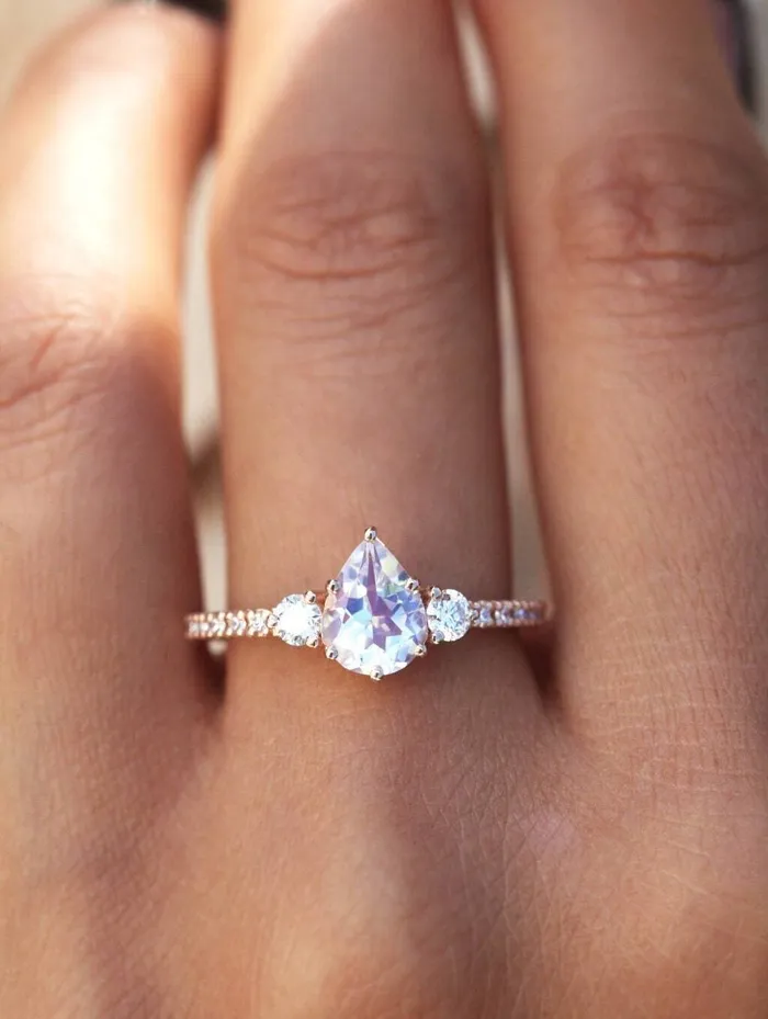 Claudia Pear Alexandrite Ring Capucinne Rings