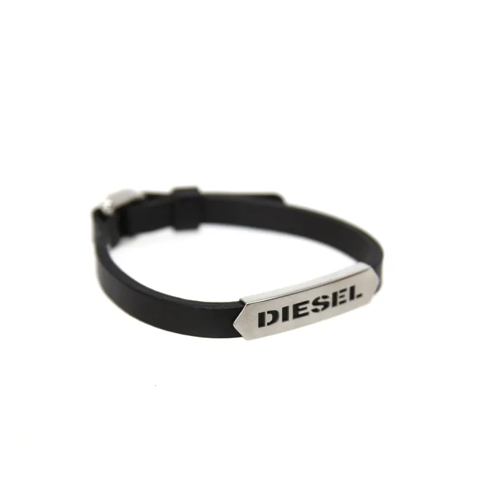 Diesel Bracelets Diesel Mens Bracelet Base MetalWithBlack Leather Brand Name Diesel Bracelets Diesel Mens Bracelet Base MetalWithBlack Leather Brand Name