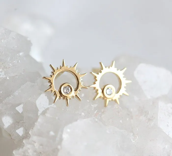 dreamofopal Earrings Isadora Sun Diamond Earrings
