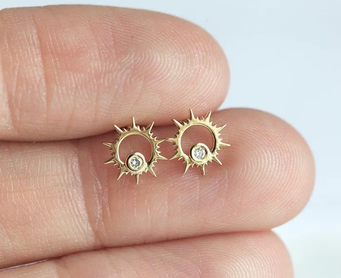 dreamofopal Earrings Isadora Sun Diamond Earrings