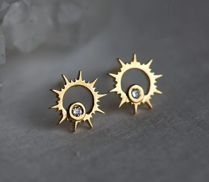dreamofopal Earrings Isadora Sun Diamond Earrings