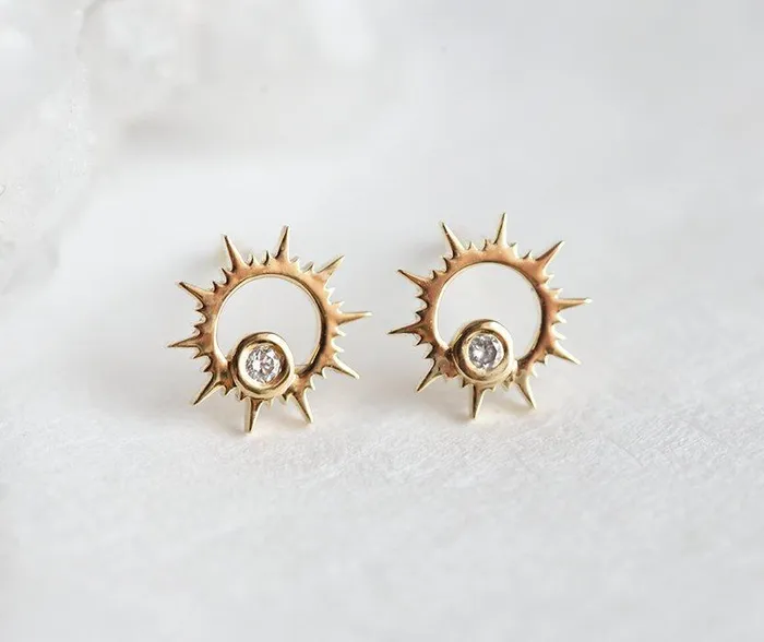 dreamofopal Earrings Isadora Sun Diamond Earrings