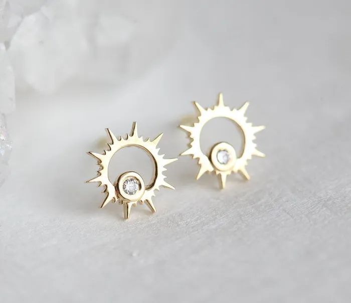 dreamofopal Earrings Isadora Sun Diamond Earrings