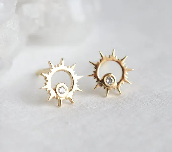 dreamofopal Earrings Isadora Sun Diamond Earrings