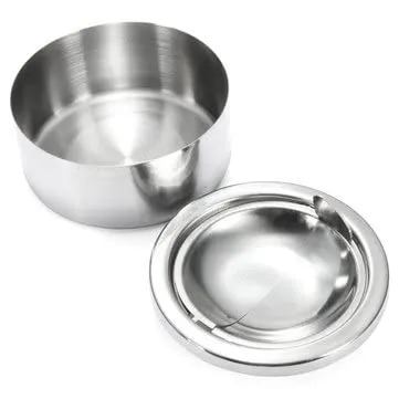 Dropshipped via Social Commerce Network 3NH Stainless Steel Silver Round Windproof Ashtray Case With Lid Bracelets Dropshipped via Social Commerce Network 3NH Stainless Steel Silver Round Windproof Ashtray Case With Lid Bracelets