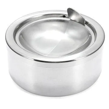 Dropshipped via Social Commerce Network 3NH Stainless Steel Silver Round Windproof Ashtray Case With Lid Bracelets
