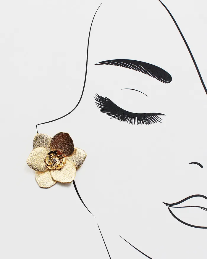 Earrings 06222023 Metal Flower Earrings Earrings 06222023 Metal Flower Earrings