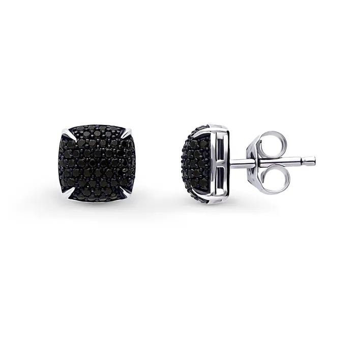 Earrings BERRICLE Square CZ Necklace and Earrings in Sterling Silver
