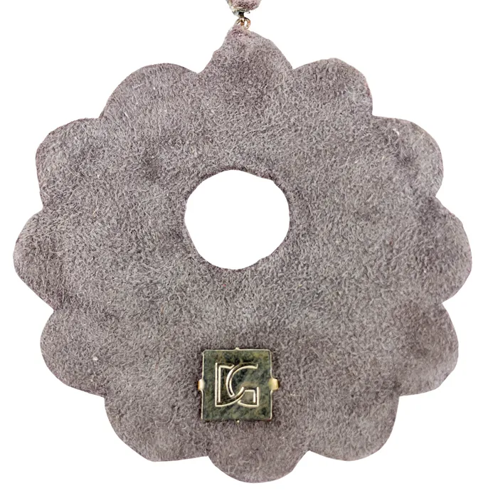 Earrings Deepa Gurnani Deepa Gurnani Crystal Circle Earrings in Grey