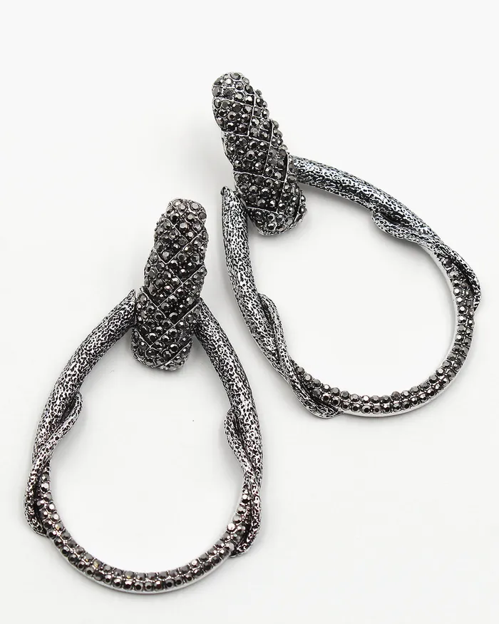 Earrings Hematite Crystal Stone Earrings 11092023 Earrings Hematite Crystal Stone Earrings 11092023