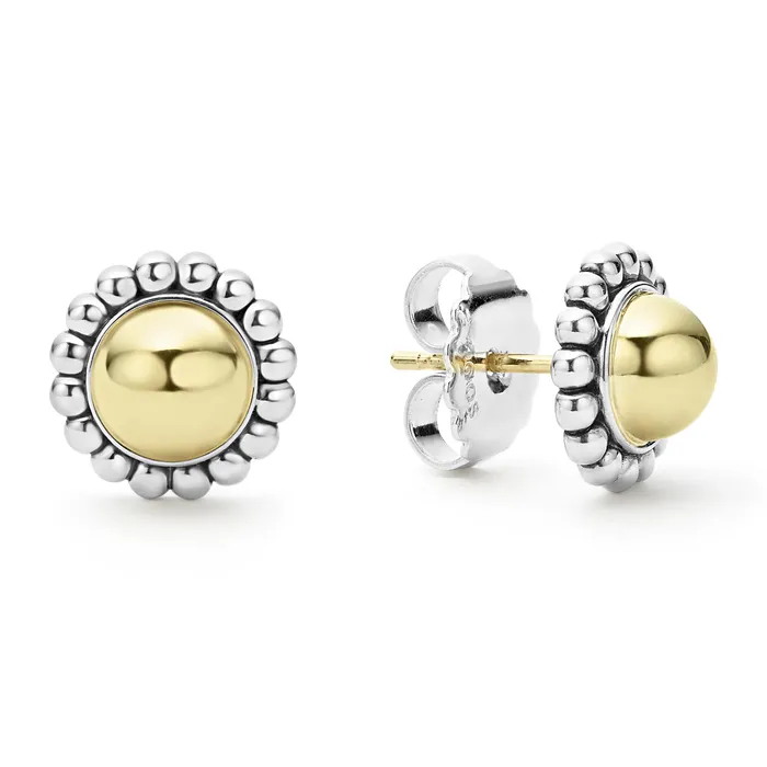 Earrings LAGOS High Bar TwoTone Caviar Stud Earrings Earrings LAGOS High Bar TwoTone Caviar Stud Earrings