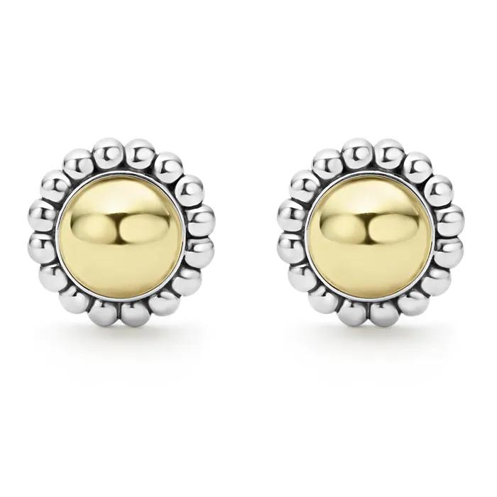 Earrings LAGOS High Bar TwoTone Caviar Stud Earrings Earrings LAGOS High Bar TwoTone Caviar Stud Earrings