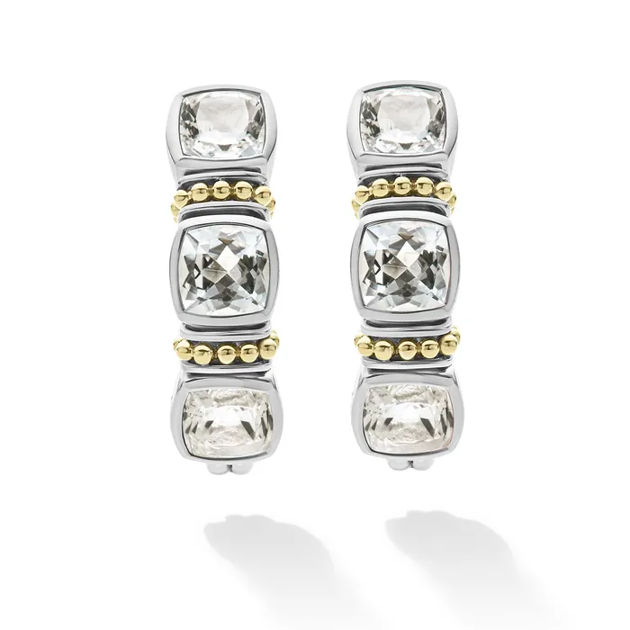 Earrings LAGOS Rittenhouse White Topaz Hoop Earrings Earrings LAGOS Rittenhouse White Topaz Hoop Earrings
