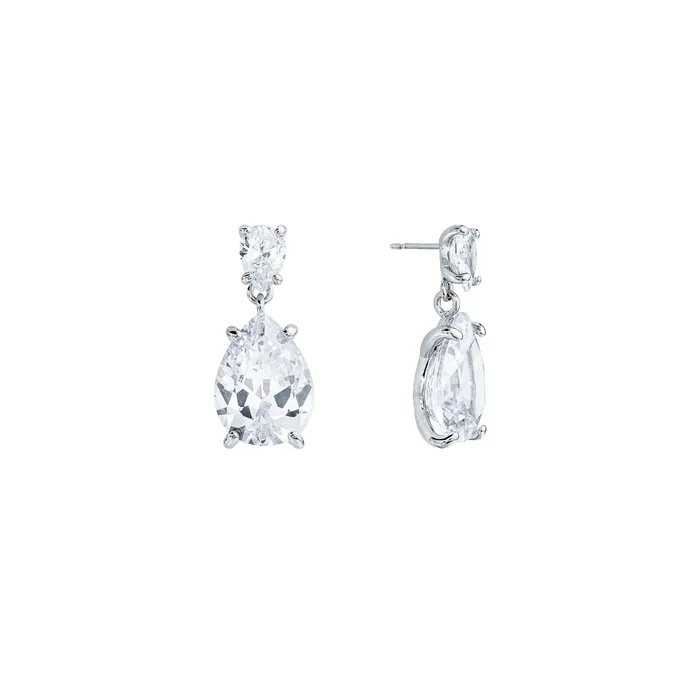 Earrings Shashi Shashi Vivant Earring Silver Crystal Gold Plated