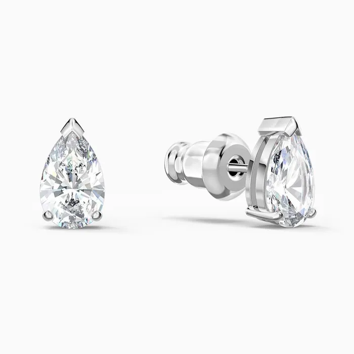 Earrings Swarovski Swarovski Attract Pear Stud Pierced Earrings White One Size Earrings Swarovski Swarovski Attract Pear Stud Pierced Earrings White One Size