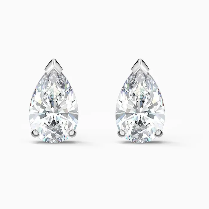 Earrings Swarovski Swarovski Attract Pear Stud Pierced Earrings White One Size Earrings Swarovski Swarovski Attract Pear Stud Pierced Earrings White One Size