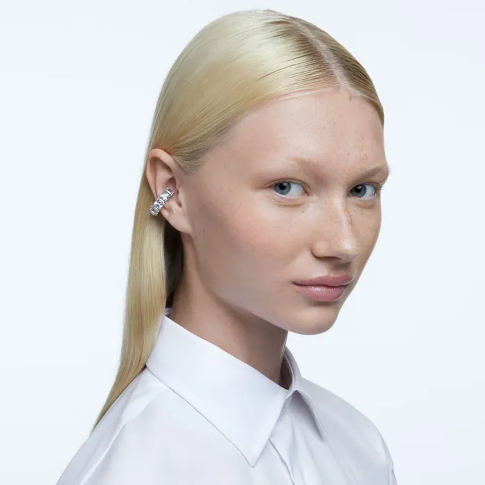 Earrings Swarovski Swarovski Millenia clip earrings Square cut White Rhodium plated