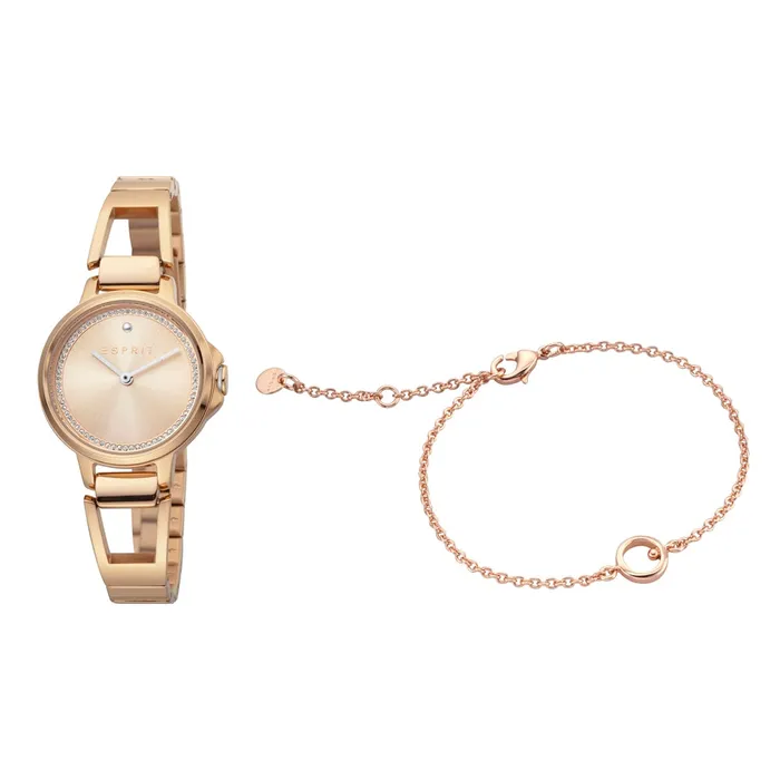 Esprit Bracelets Esprit Ladies Watch Ip Rose Gold Bracelet Dial Set With Accessories Esprit Bracelets Esprit Ladies Watch Ip Rose Gold Bracelet Dial Set With Accessories