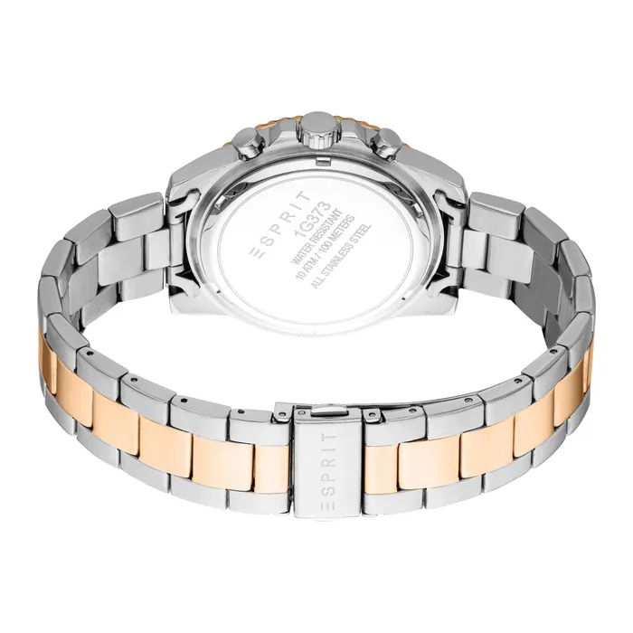 Esprit Watches Esprit Hudson Gents Blue Dial Stainlwess Steel Rose Gold Chronograph Watch