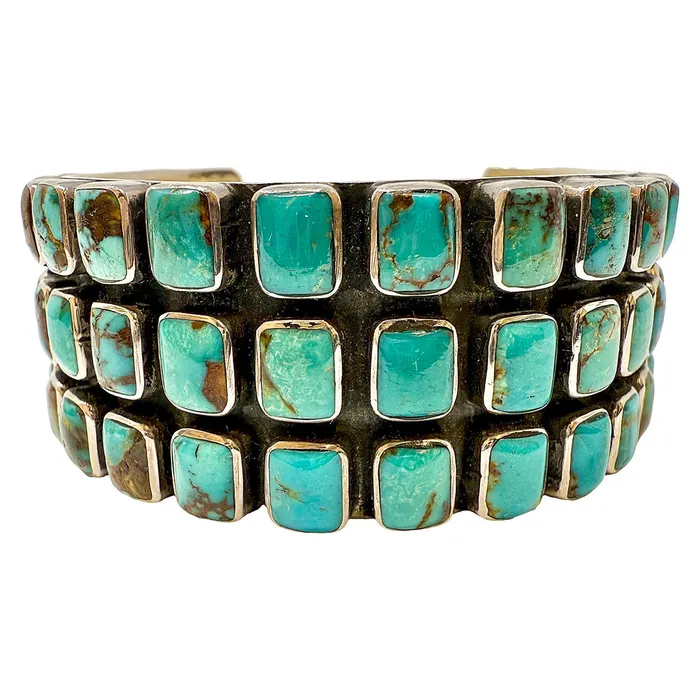 Federico Jimenez Bracelets Federico Jimenez Turquoise and Sterling Silver Cuff Bracelet