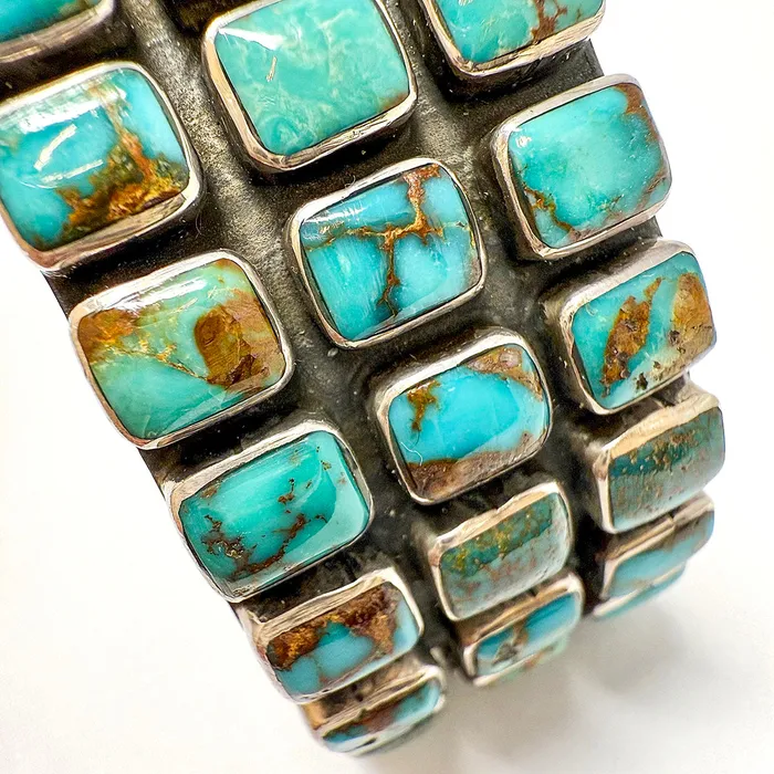 Federico Jimenez Bracelets Federico Jimenez Turquoise and Sterling Silver Cuff Bracelet