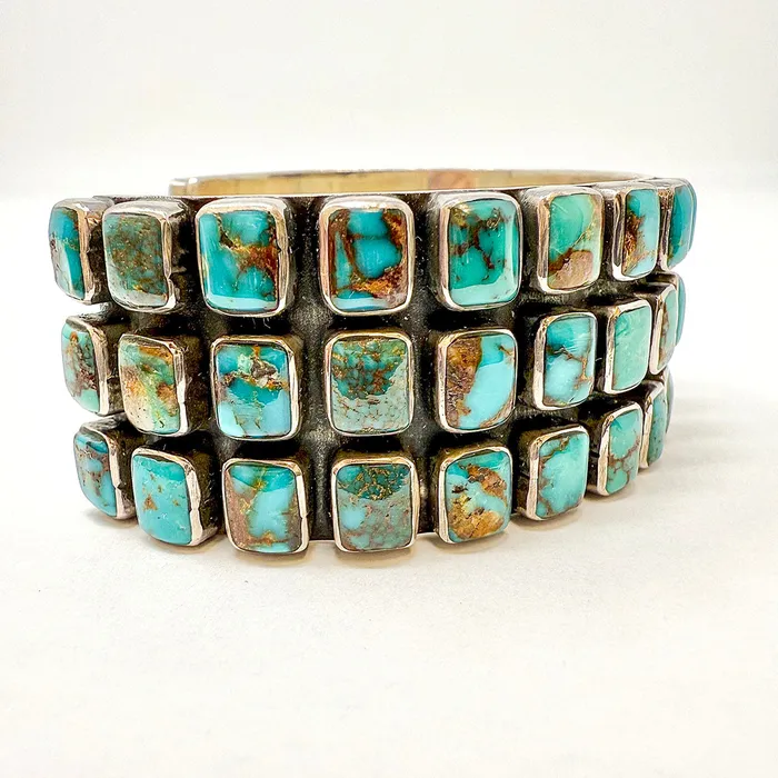Federico Jimenez Bracelets Federico Jimenez Turquoise and Sterling Silver Cuff Bracelet