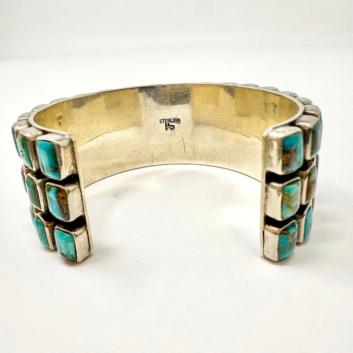 Federico Jimenez Bracelets Federico Jimenez Turquoise and Sterling Silver Cuff Bracelet