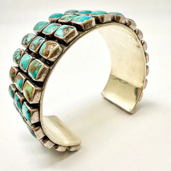 Federico Jimenez Bracelets Federico Jimenez Turquoise and Sterling Silver Cuff Bracelet