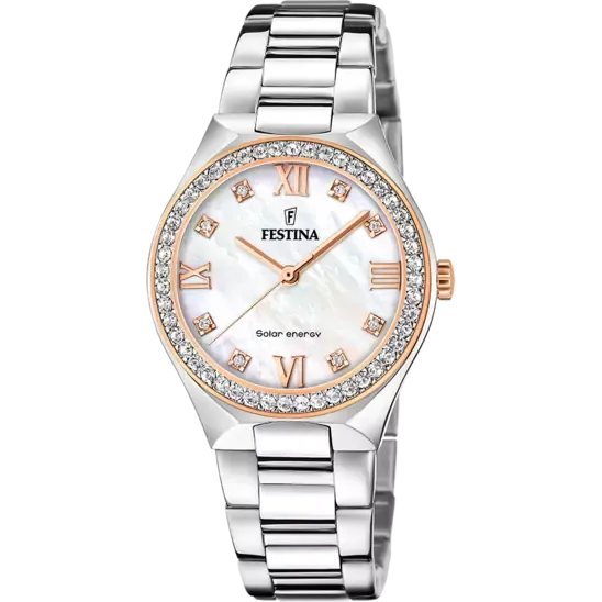 Festina Watches Festina Womens Solar Energy MOP Dial Watch