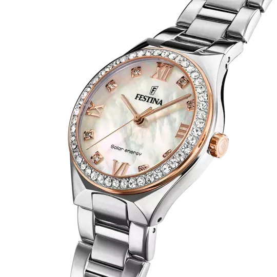 Festina Watches Festina Womens Solar Energy MOP Dial Watch Festina Watches Festina Womens Solar Energy MOP Dial Watch