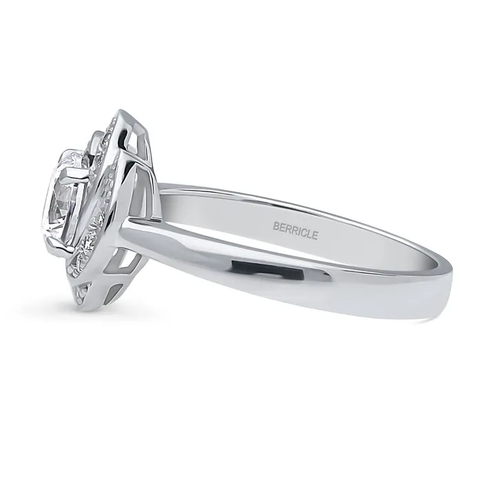 Flower Woven CZ Ring in Sterling Silver BERRICLE Rings