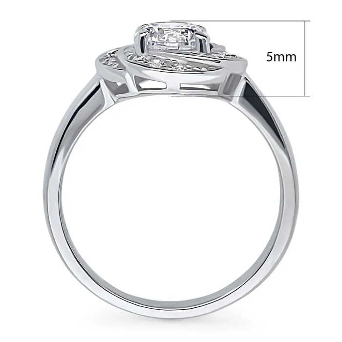 Flower Woven CZ Ring in Sterling Silver BERRICLE Rings