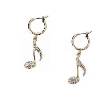 Glitzy Note Music Huggie Hoop Dangle Earrings Prep Obsessed PR Earrings Glitzy Note Music Huggie Hoop Dangle Earrings Prep Obsessed PR Earrings