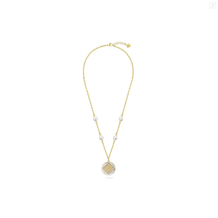 Guy Laroche Guy Laroche Gisele Ladies Gold Platec Necklace with Perls Crystals Necklaces