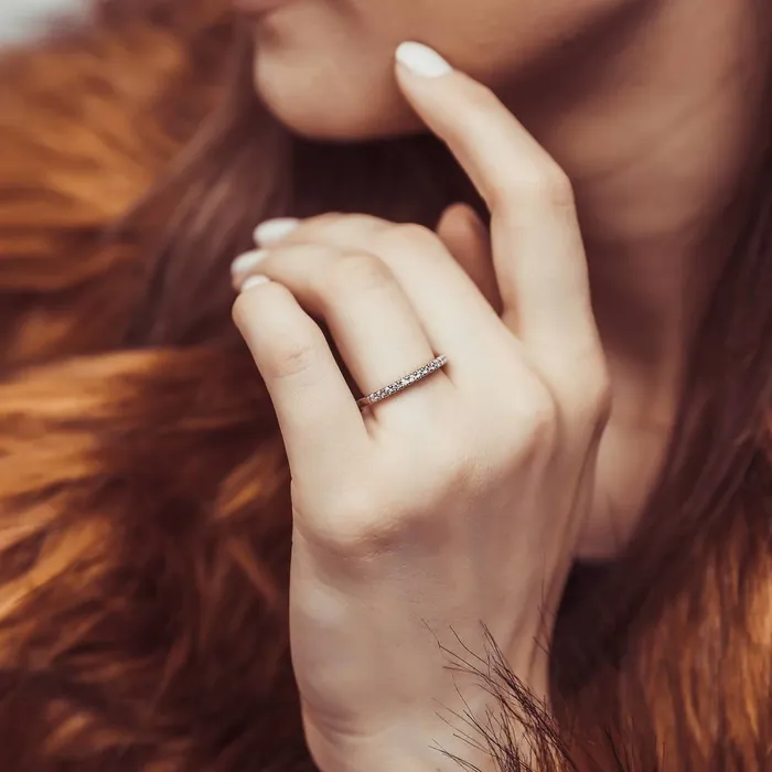 Halo Oval CZ Ring Set in Sterling Silver BERRICLE Rings
