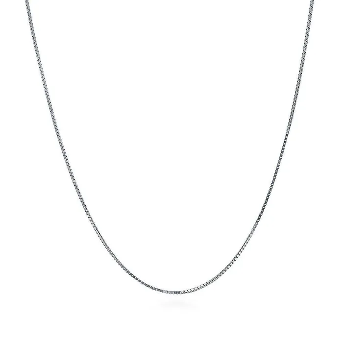 Italian Box Chain Necklace in Sterling Silver BERRICLE Necklaces