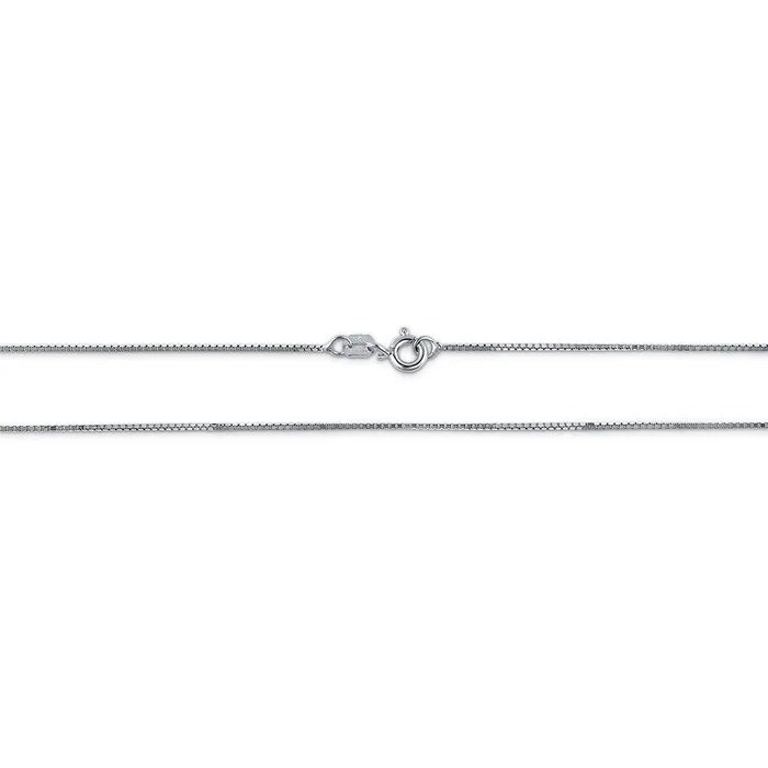 Italian Box Chain Necklace in Sterling Silver BERRICLE Necklaces