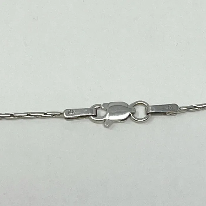 Jewelry Necklaces 14K White Gold 18 Necklace with Diamond Fortune Pendant