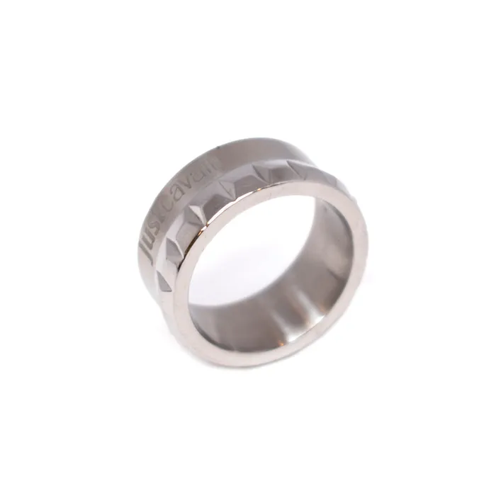 Just Cavalli Rings Just Cavalli Men Ring With Silver Glowsy Matt Finish Size 10