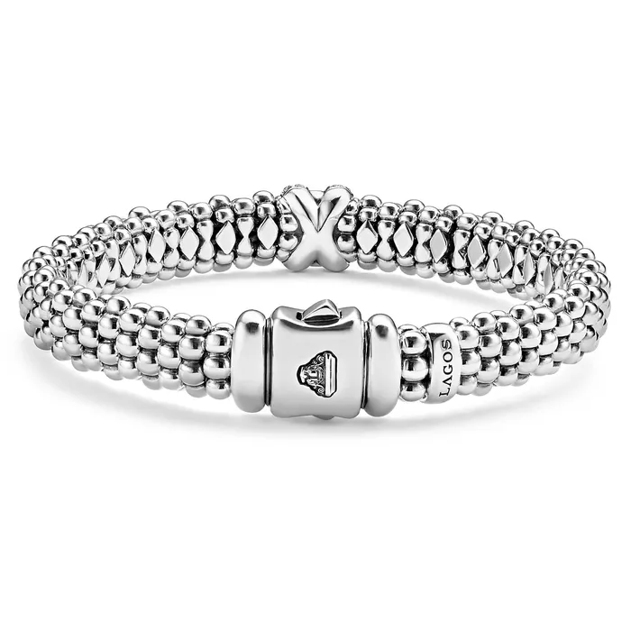 Lagos Bracelets Embrace TwoTone X Caviar Diamond Bracelet 9mm Lagos Bracelets Embrace TwoTone X Caviar Diamond Bracelet 9mm
