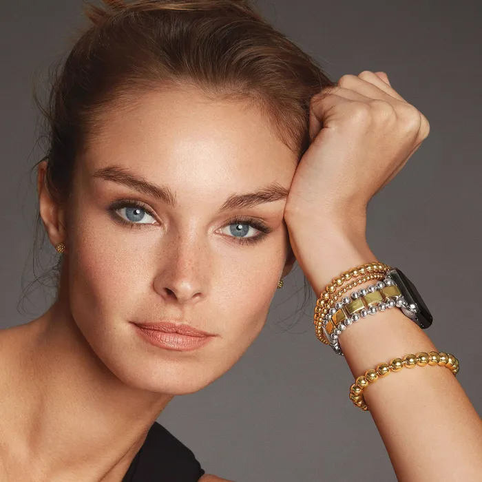 Lagos Bracelets Smart Caviar 18K Gold and Sterling Silver Watch Bracelet3845mm Lagos Bracelets Smart Caviar 18K Gold and Sterling Silver Watch Bracelet3845mm