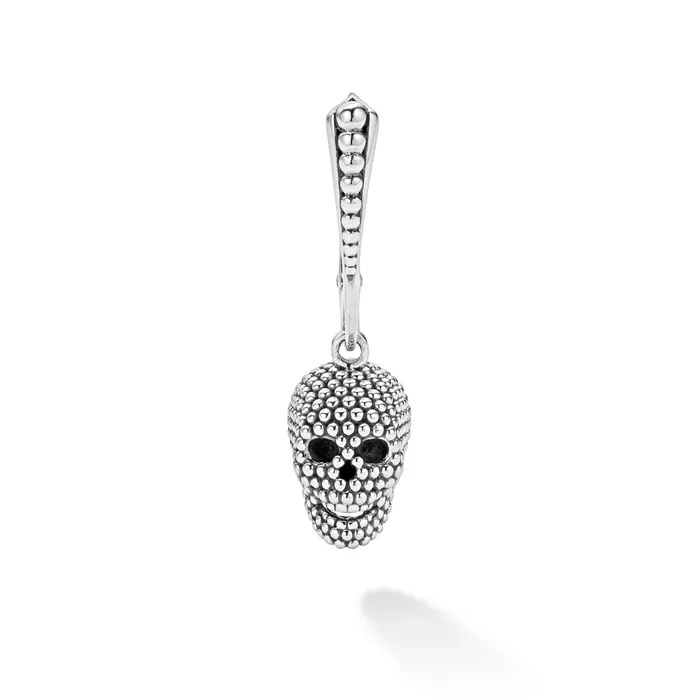 LAGOS Earrings Anthem Large Caviar Beaded Skull Earring