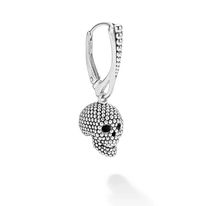 LAGOS Earrings Anthem Large Caviar Beaded Skull Earring LAGOS Earrings Anthem Large Caviar Beaded Skull Earring