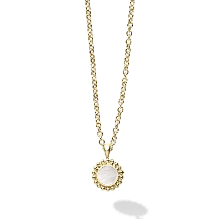 LAGOS Necklaces Covet Round Mother of Pearl Pendant Necklace
