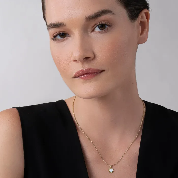 LAGOS Necklaces Covet Round Mother of Pearl Pendant Necklace LAGOS Necklaces Covet Round Mother of Pearl Pendant Necklace